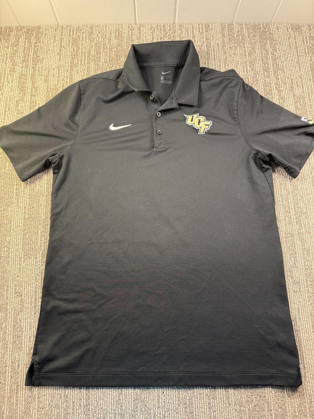 UCF Knights Polo Shirt Mens Medium Black NCAA Football Nike Performance